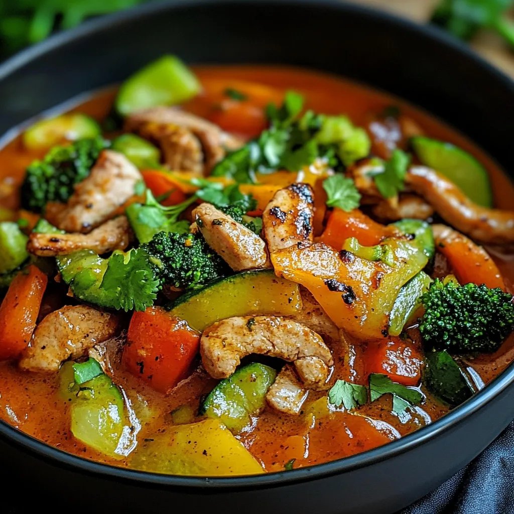 Low Carb Gemüsepfanne mit Putenstreifen