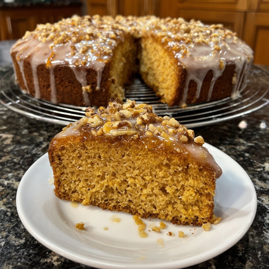 Karottenkuchen Mit Ahornsirup Glasur
