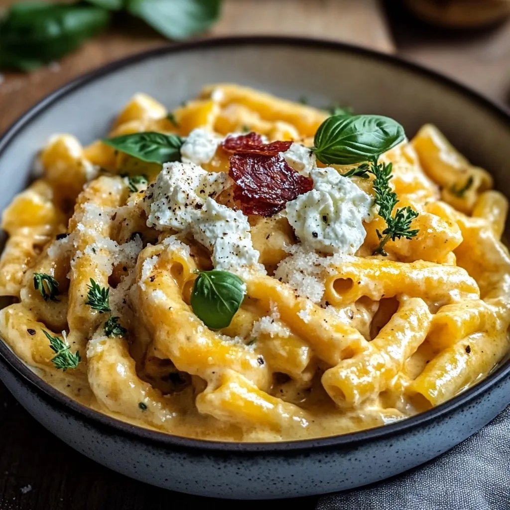 Kürbis Feta Pasta