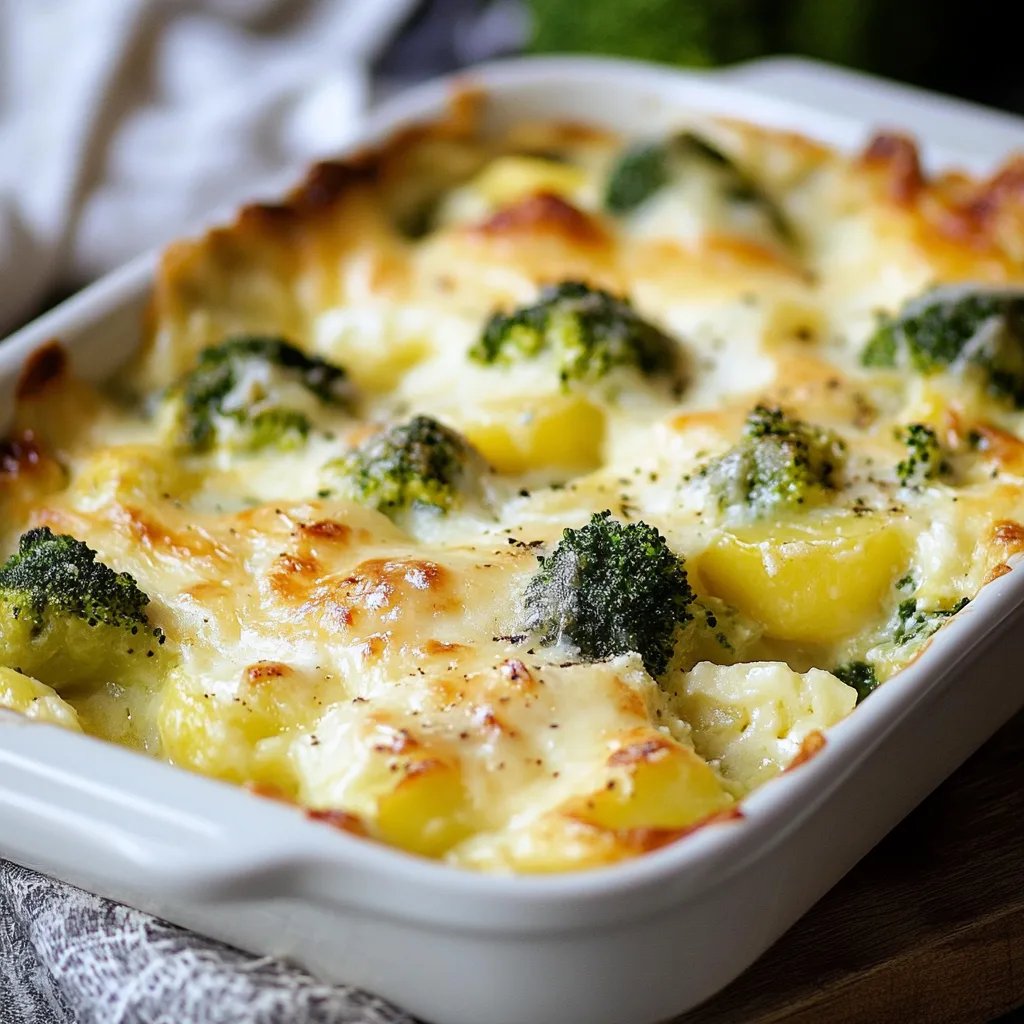 Kartoffelgratin mit Brokkoli