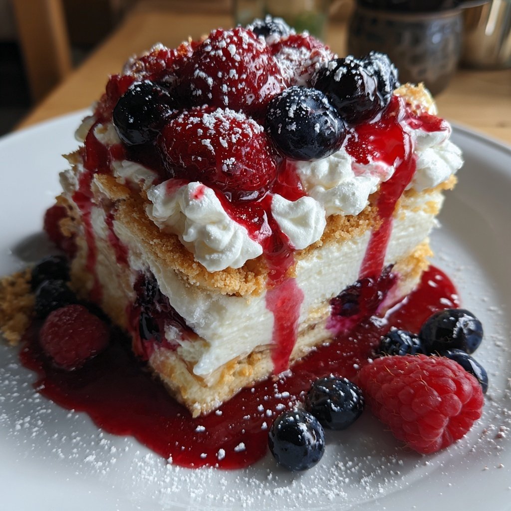 Dessertlasagne mit Beeren