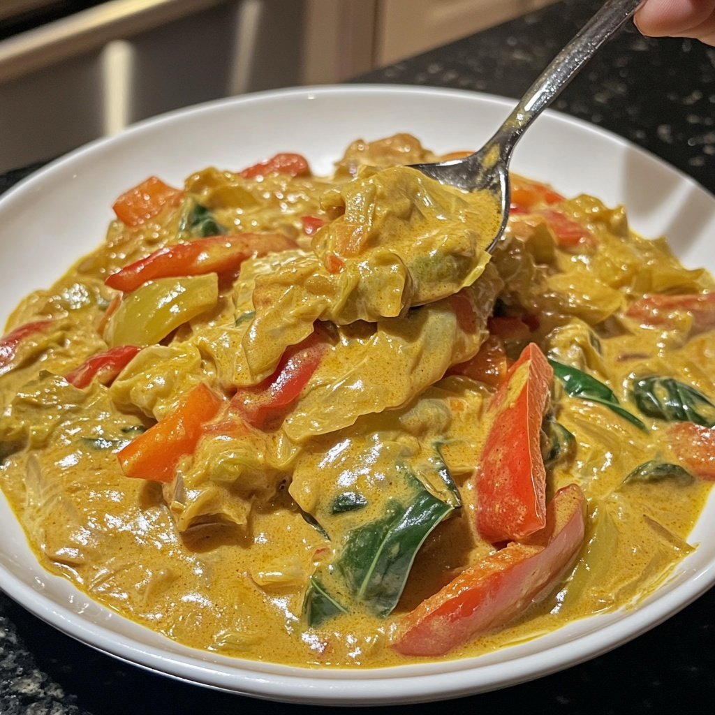 Vegetarisches Curry mit Chinakohl