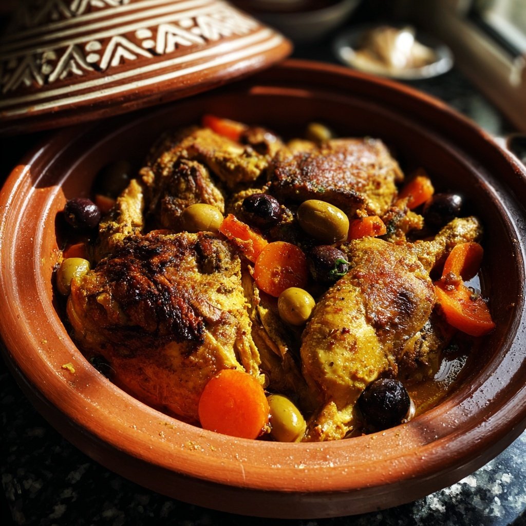 Internationale Küche Marokkanisches Hähnchen-Tagine