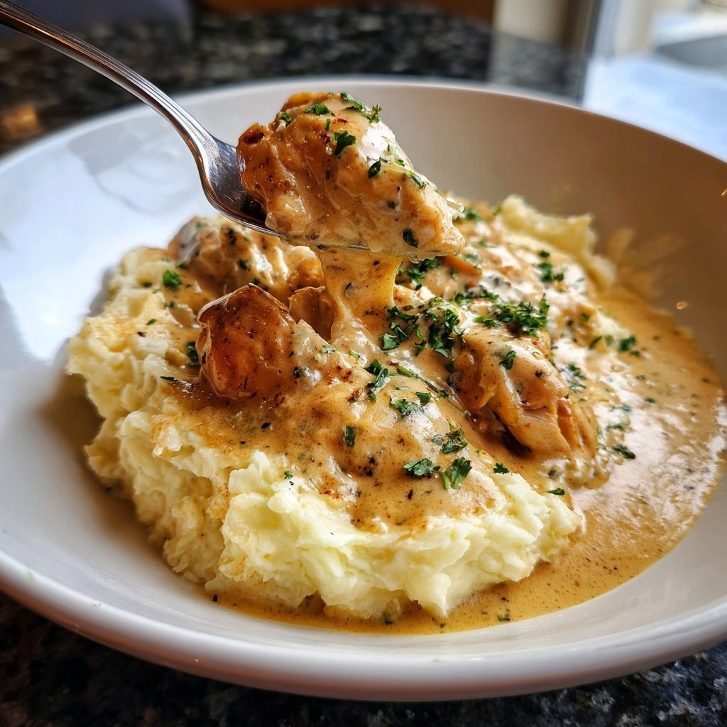 Hausmannskost Cremiges Hähnchen mit Kartoffelpüree