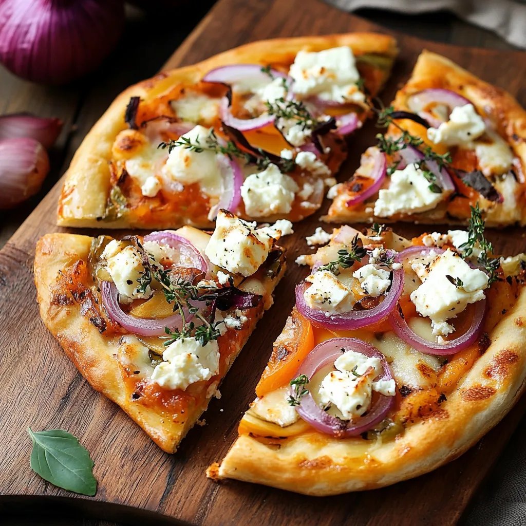 Kürbis-Flammkuchen mit Feta