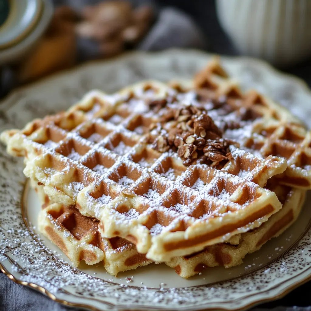 Flockiger Waffelteig