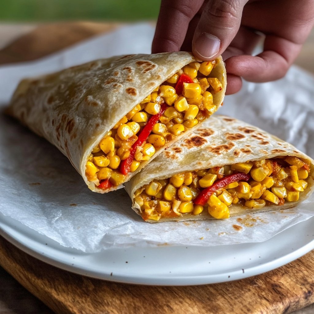 Wraps mit Mais und Paprika
