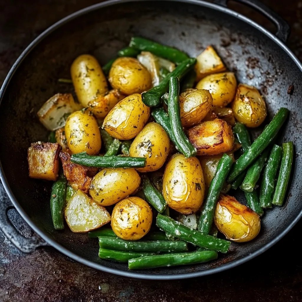 Kartoffeln und Grüne Bohnen