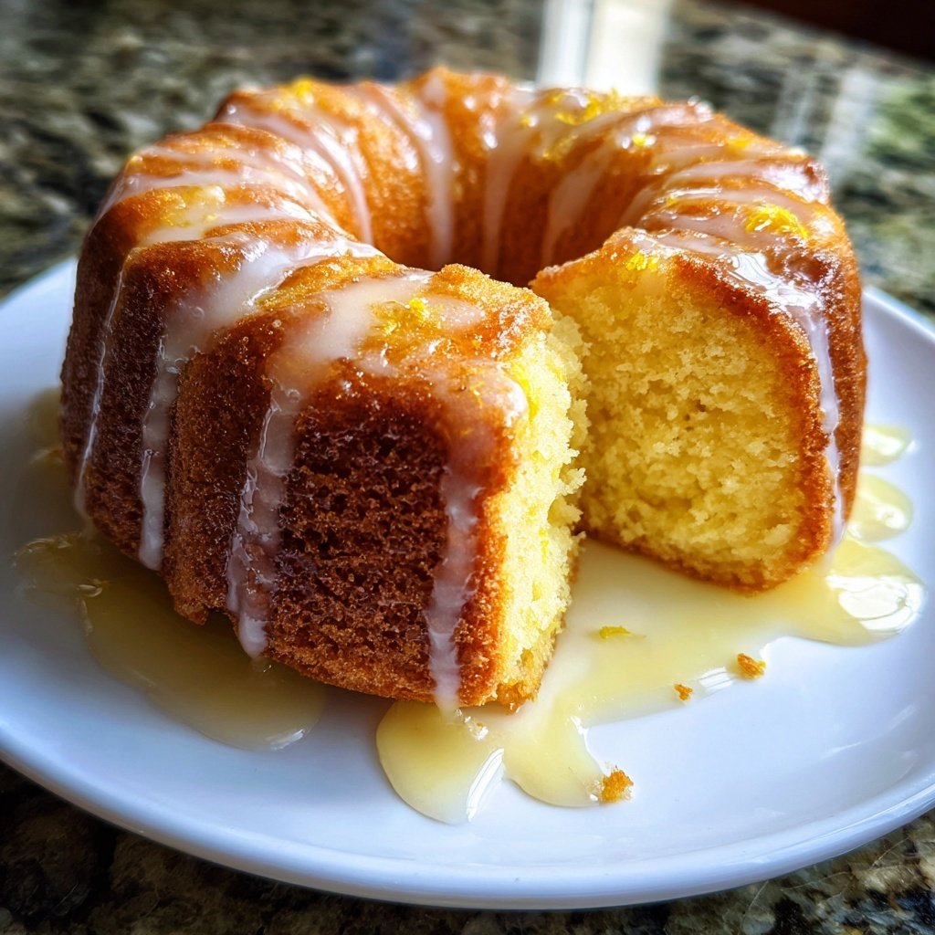 Zitronenkuchen mit Zitronensirup